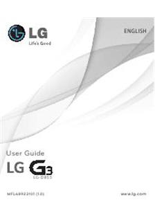 LG G3 manual. Tablet Instructions.